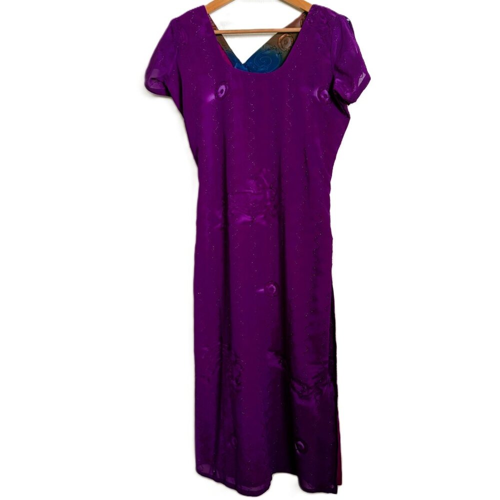 Handmade Tie Dye Embellished Tunic Dress Boho Festival One of a Kind M